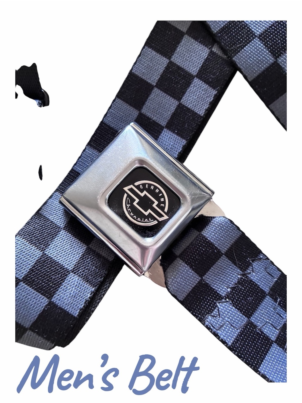 😎 Men’s Buckle Down Chevrolet adjustable checkerboard belt